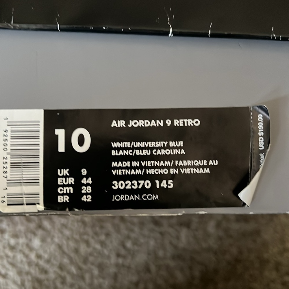 Men’s Jordan 9 retro - Picture 7 of 7